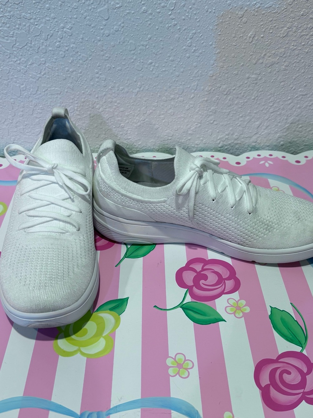 FitFlop™‎ Super-Q Knit Slip-On Laced
Sneaker, Urban White, size 9